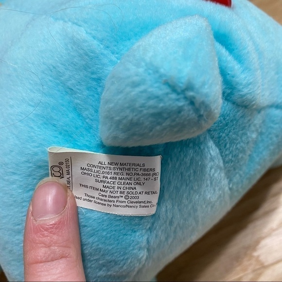 Care Bear Bedtime Bear NWT Blue Vintage Stuffed Animal Kids Toy 2003 - Picture 7 of 7
